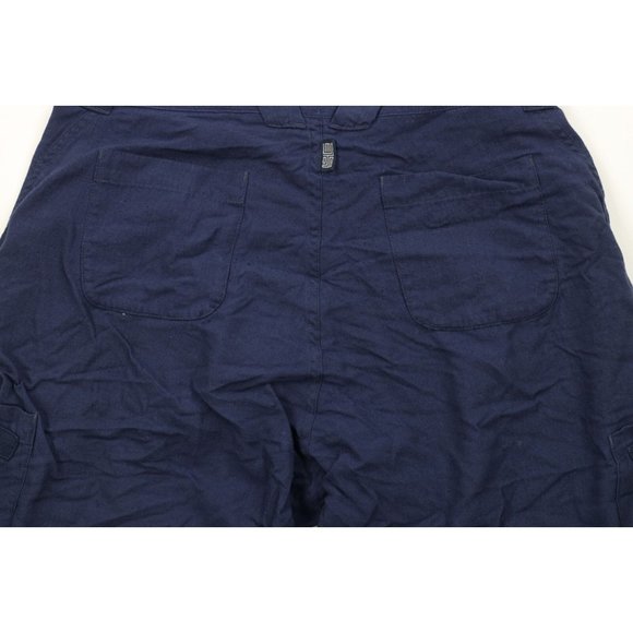 Vintage Nike Limited Edition Mens Large Faded Above Knee Cargo Shorts Navy Blue - Picture 11 of 12